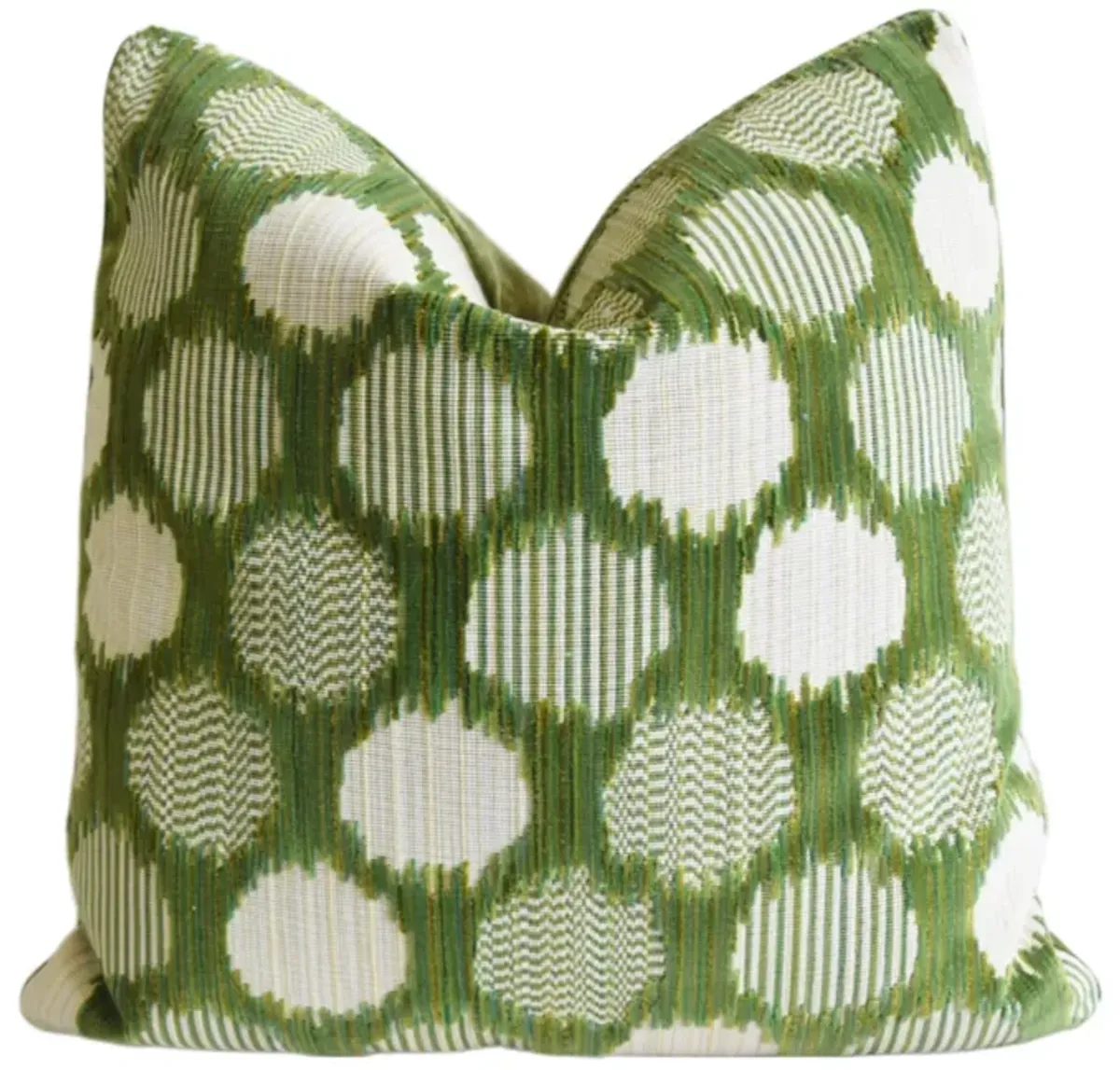 Schumacher Cirque Green Geometric Pillow