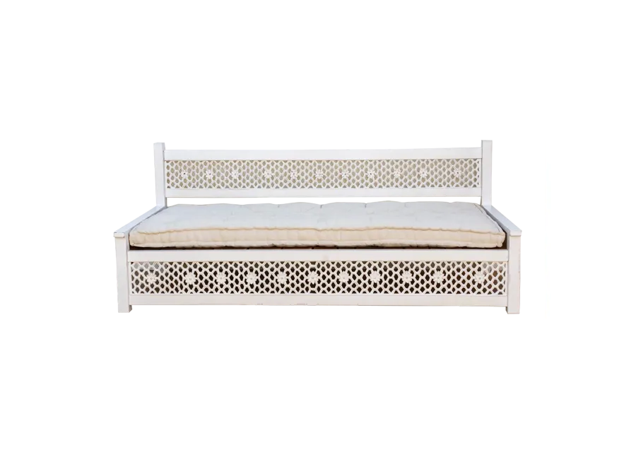 Moroccan Floral Large Lounge Daybed - Comfortable, Sturdy