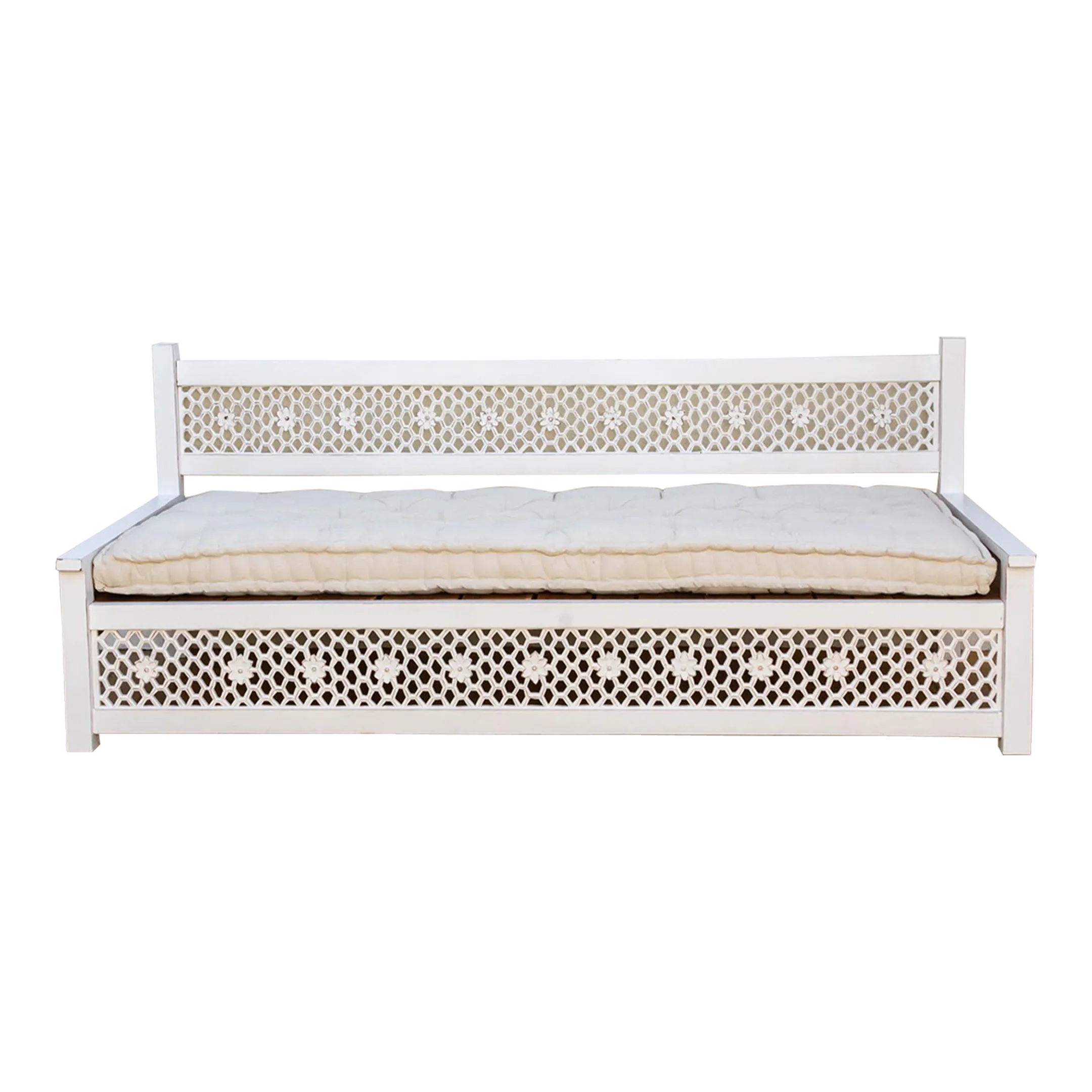 Moroccan Floral Large Lounge Daybed - Comfortable, Sturdy