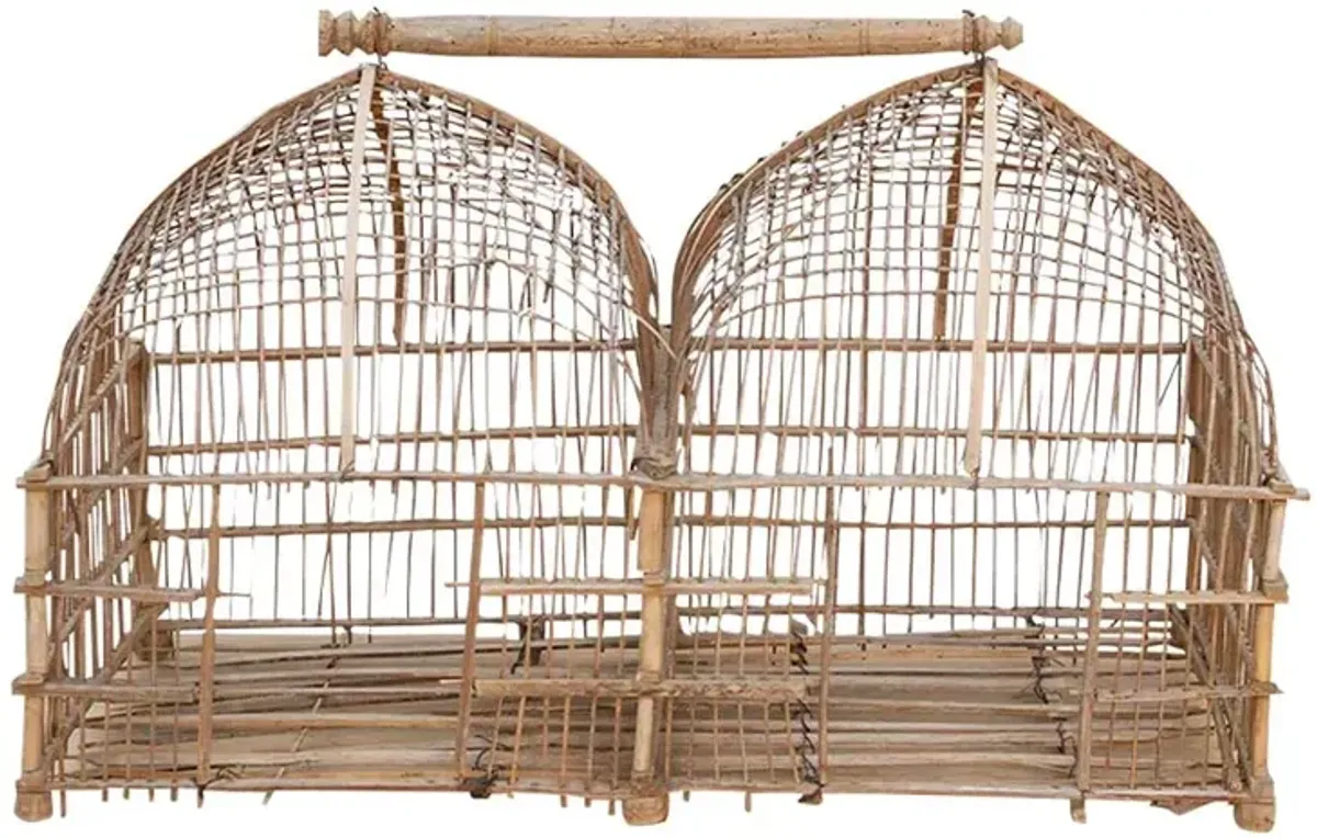 Anglo-Indian Bamboo Birdcage - Handcrafted