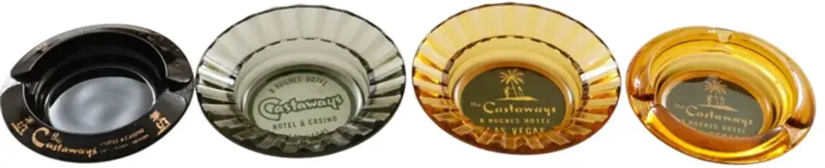Castaways Hotel Las Vegas Glass Ashtrays - Interesting Things