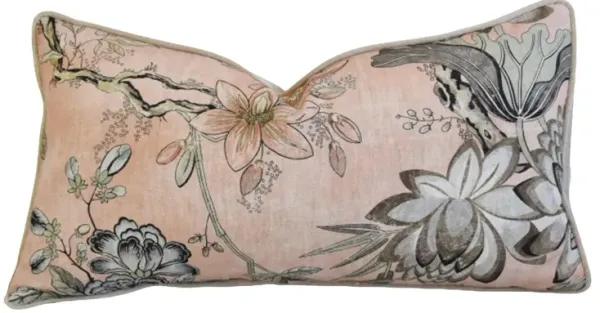 Anna French Blush Thibaut Floral Pillow