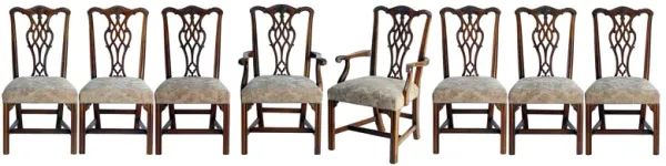 American Made Chippendale Dining Chairs - Fleur de Lex Antiques - Brown