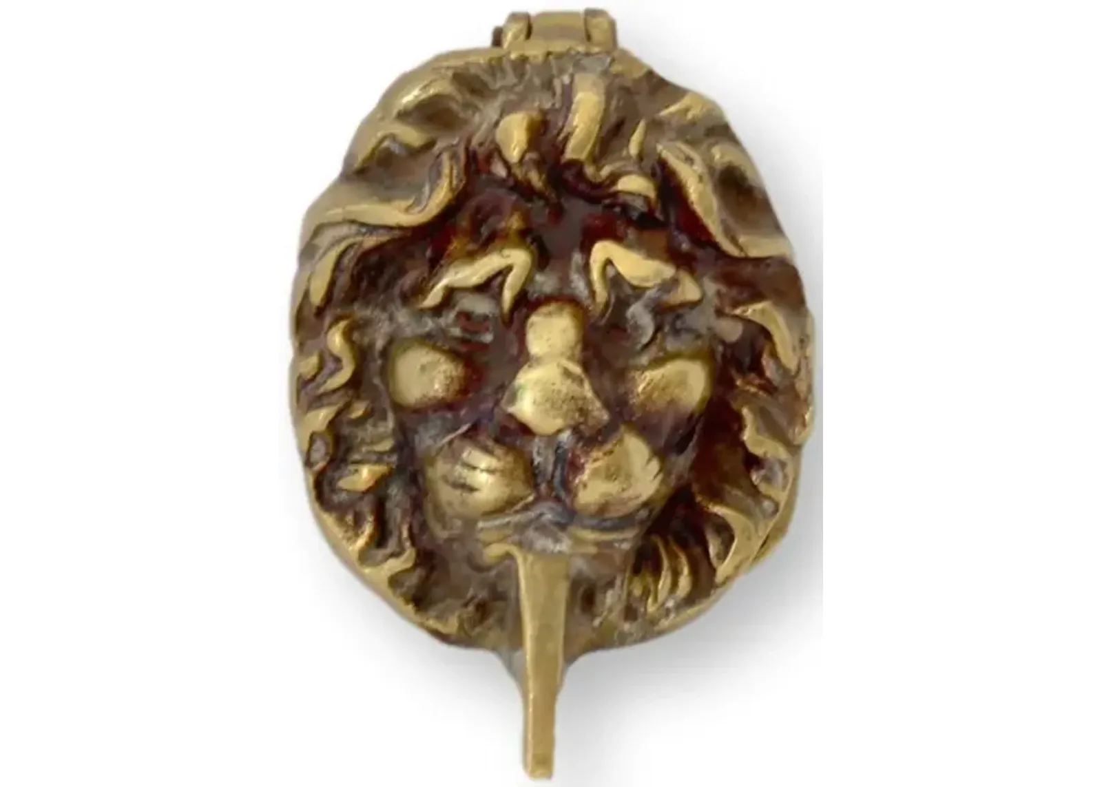 English Brass Lion Head Door Knocker