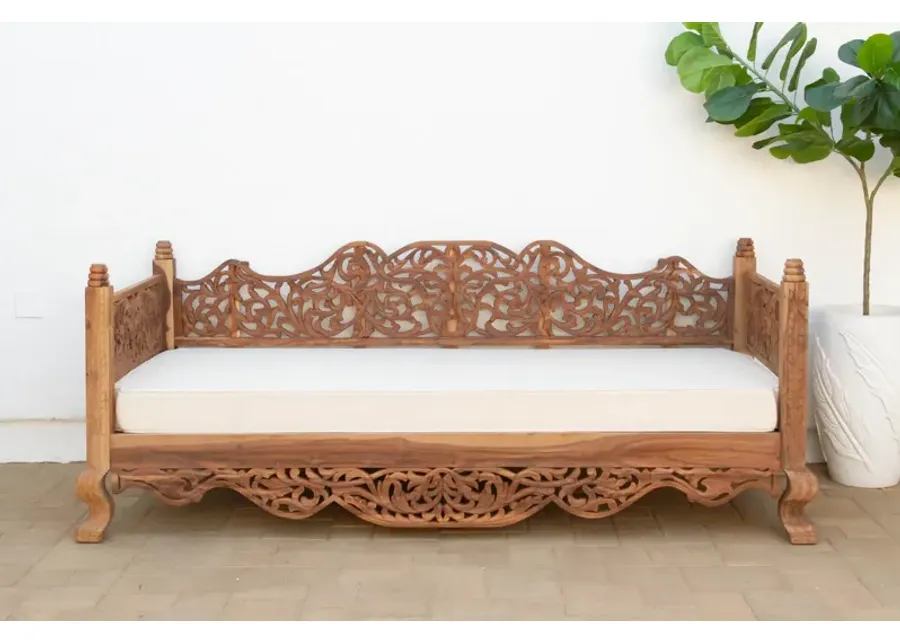 8' Long Reclaimed Anglo Indian Daybed - Comfortable, Sturdy