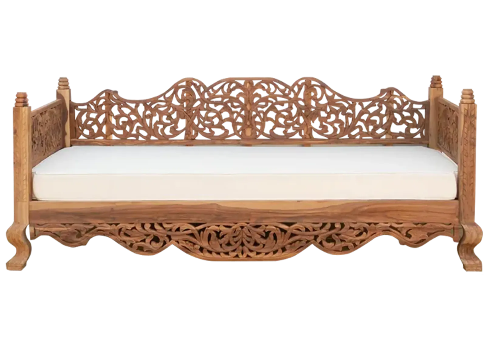 8' Long Reclaimed Anglo Indian Daybed - Comfortable, Sturdy