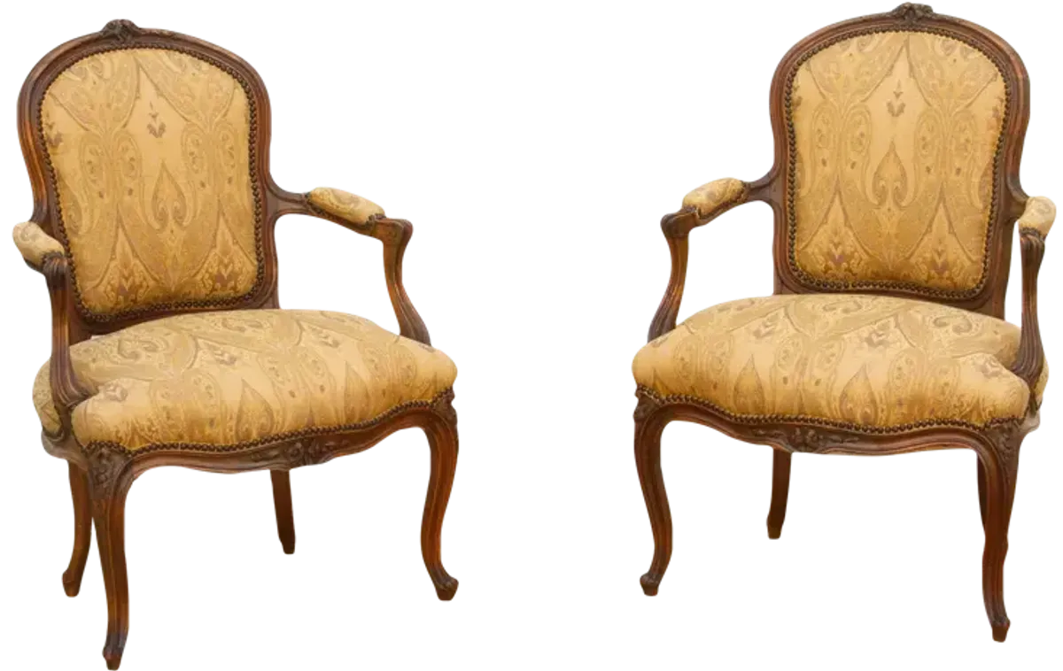 Pair of 20th C. French Louis XV Chairs