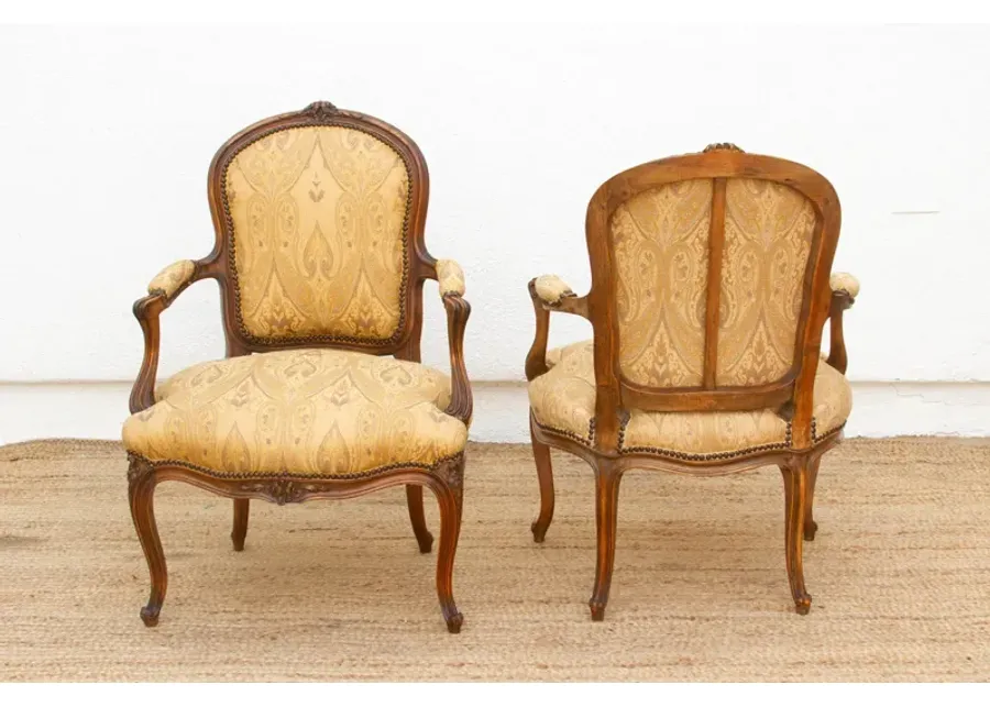 Pair of 20th C. French Louis XV Chairs