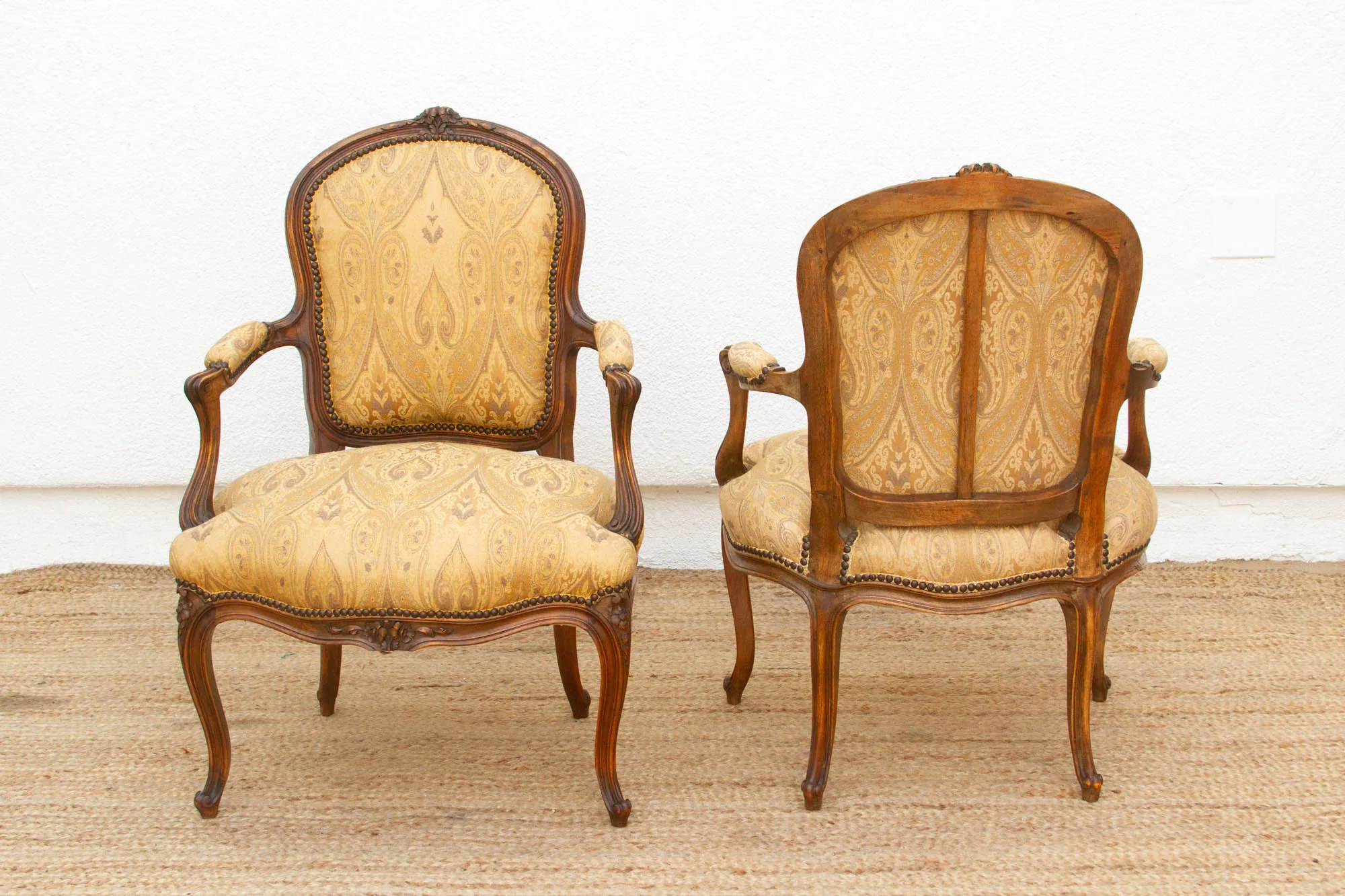 Pair of 20th C. French Louis XV Chairs