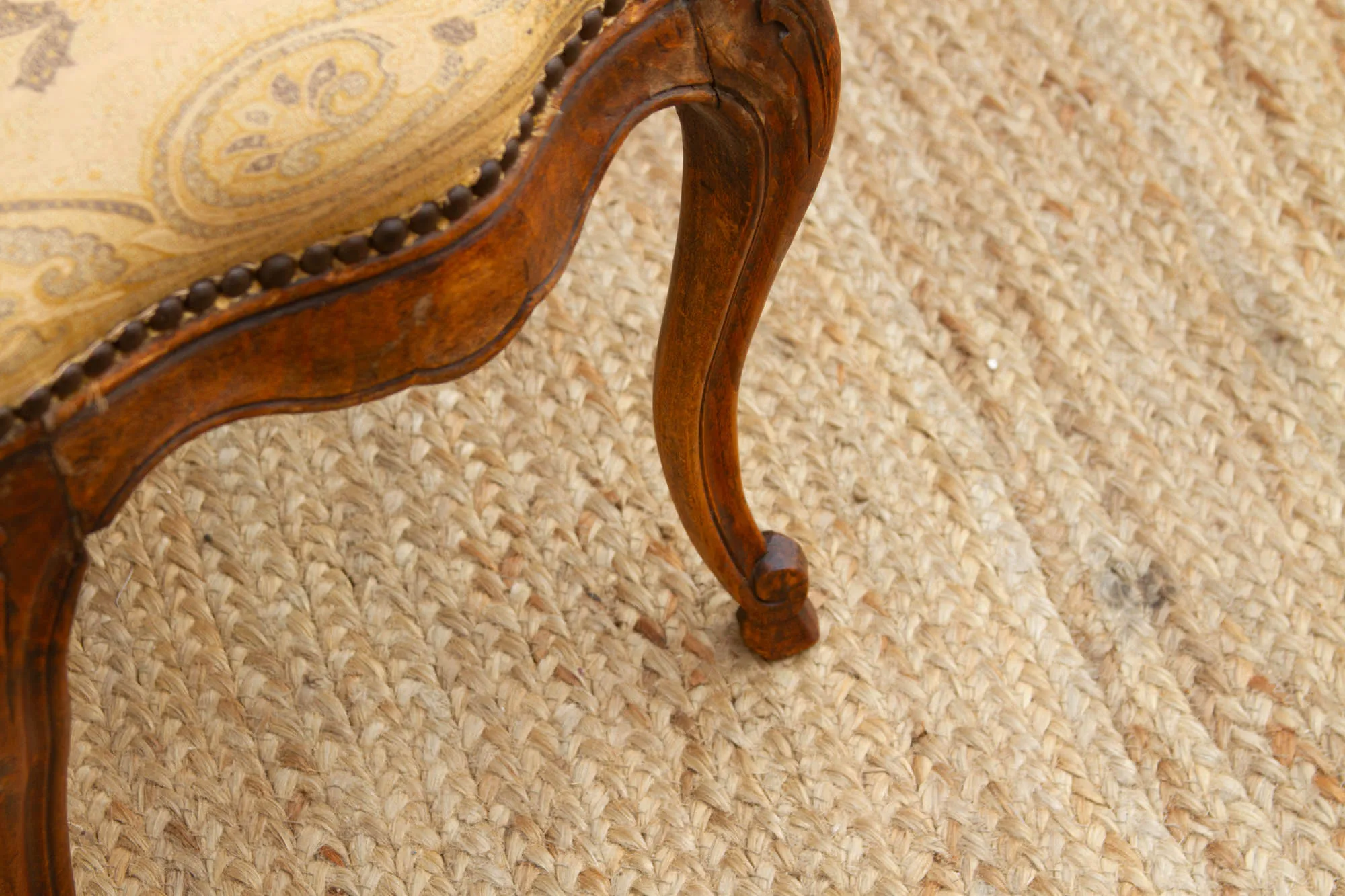 Graceful Mid 20th Century French Stool