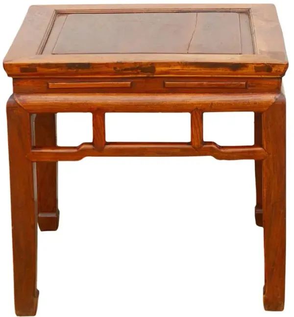 Vintage Hardwood Chinese End Table - de-cor