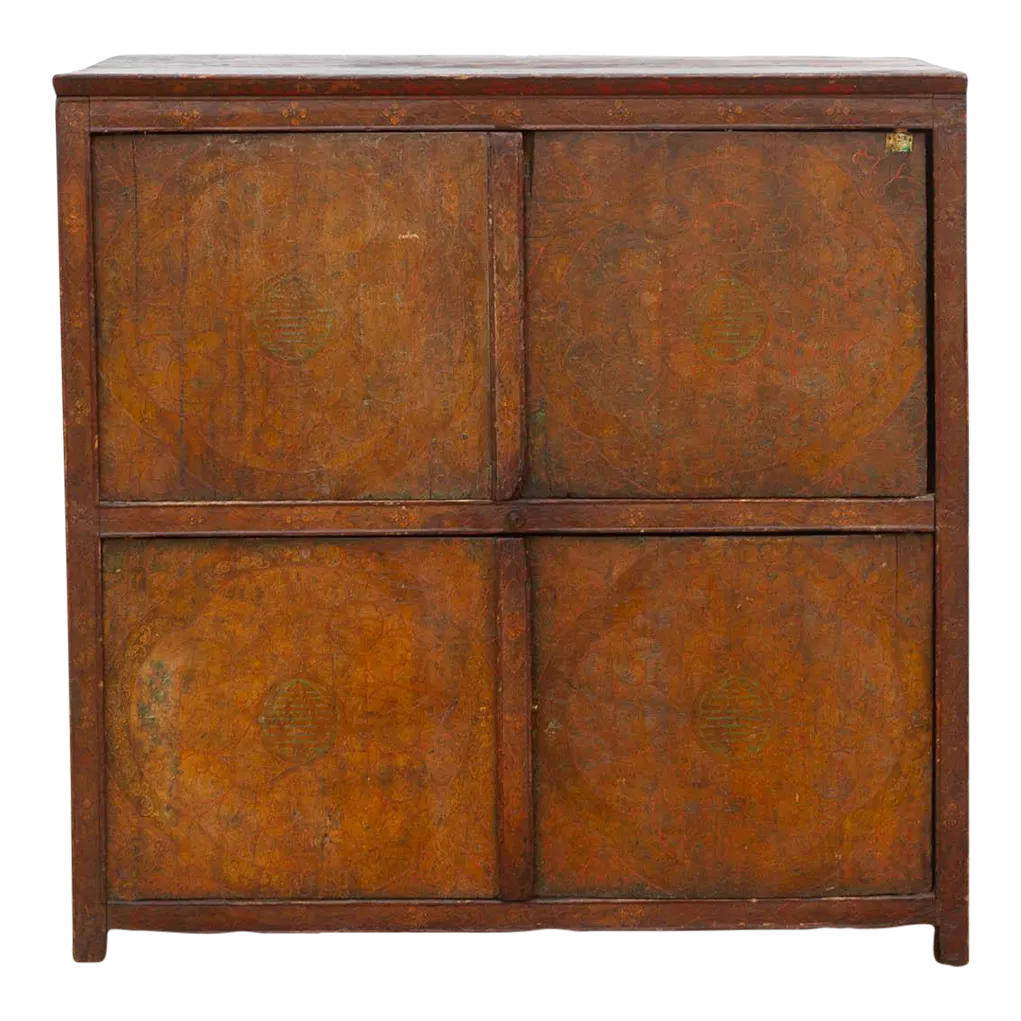 18th Century Painted Tibetan Cabinet - Brown