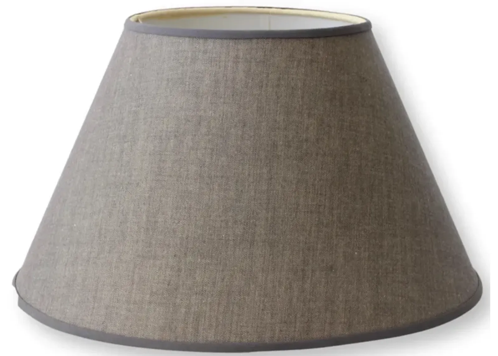 Vintage Grey Linen Lampshade - Handcrafted