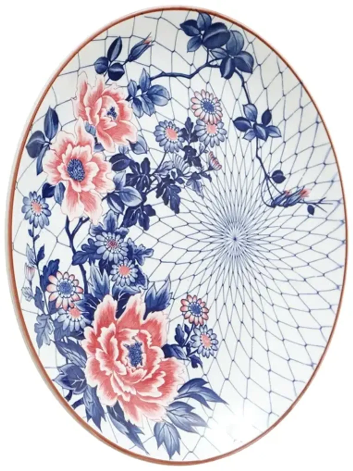 Japanese Decorative Porcelain Platter - Blue