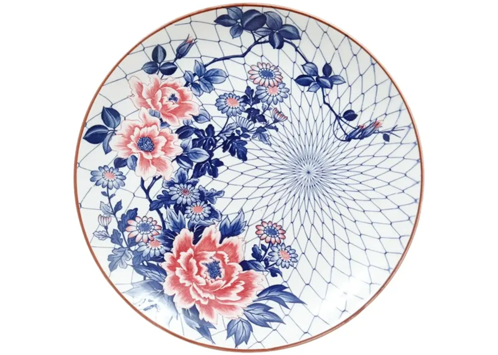 Japanese Decorative Porcelain Platter - Blue