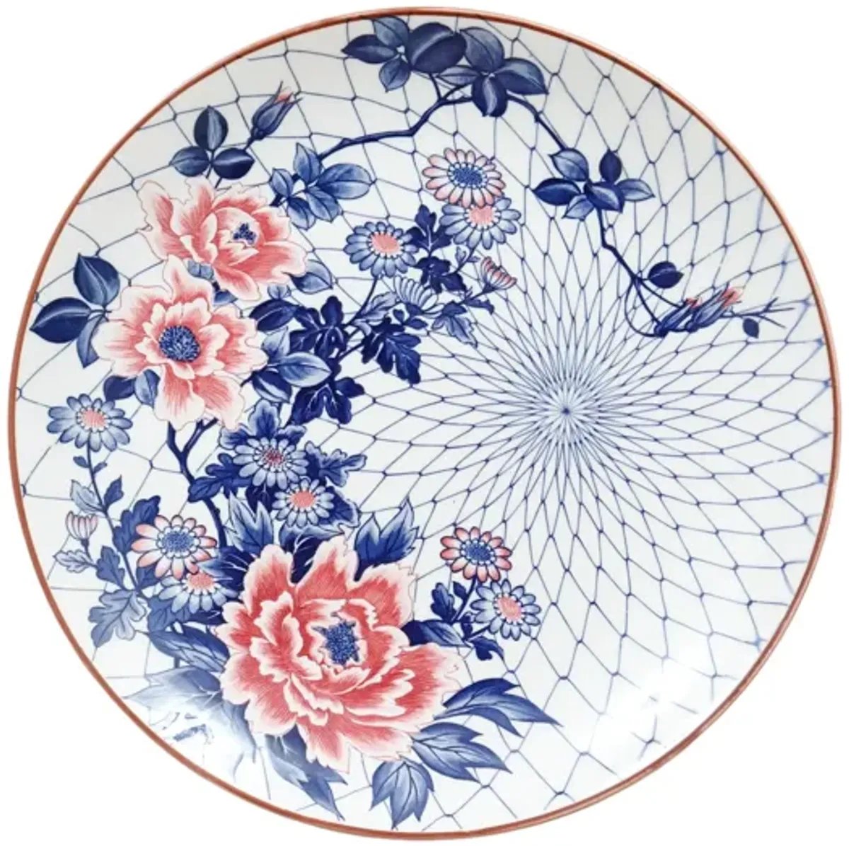 Japanese Decorative Porcelain Platter - Blue