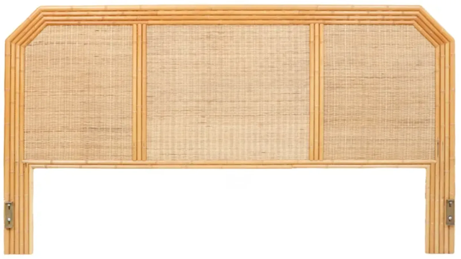 Bamboo & Wicker King Size Headboard - Brown