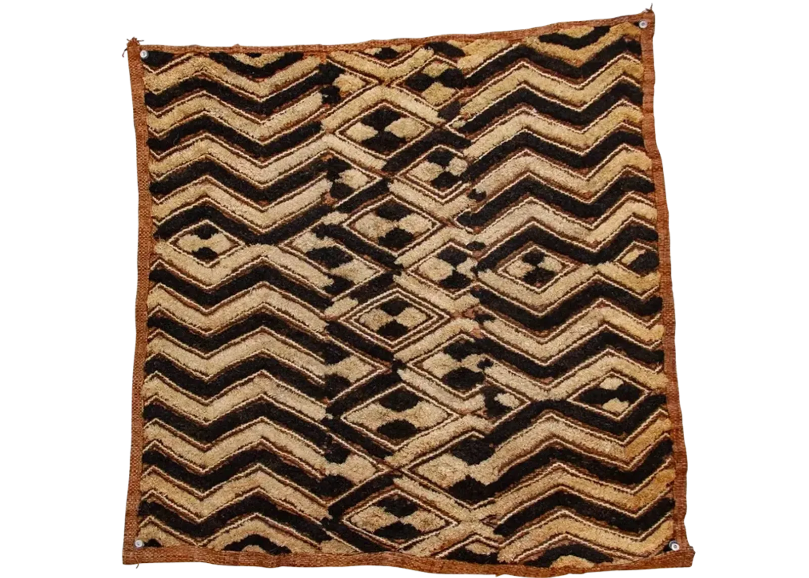 Earth Tones African Kuba Cloth Panel