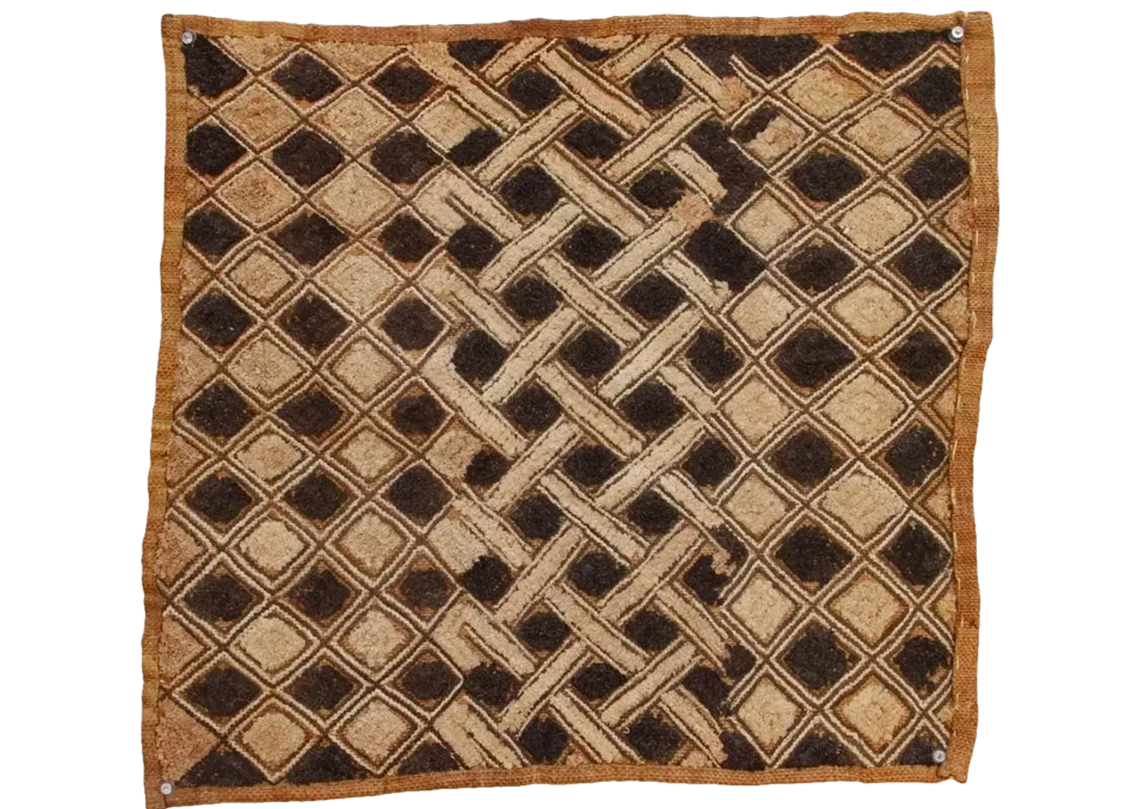 Geometric African Kuba Cloth Panel