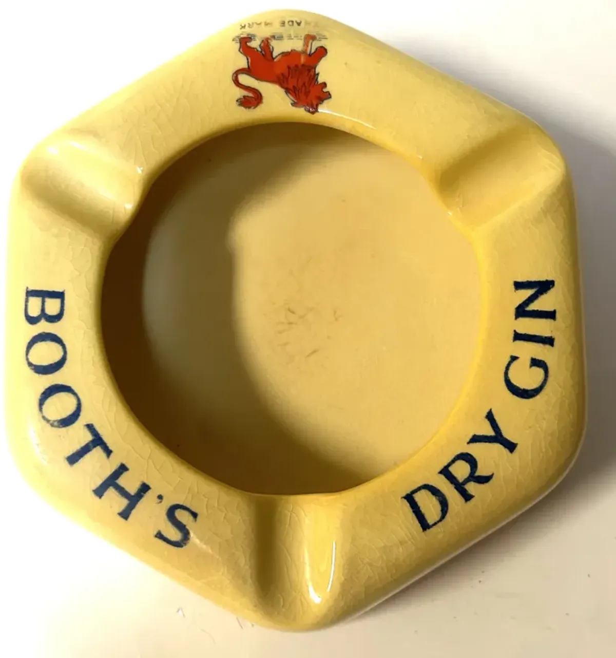 Gordon’s Dry Gin English Pub Ashtray - Yellow