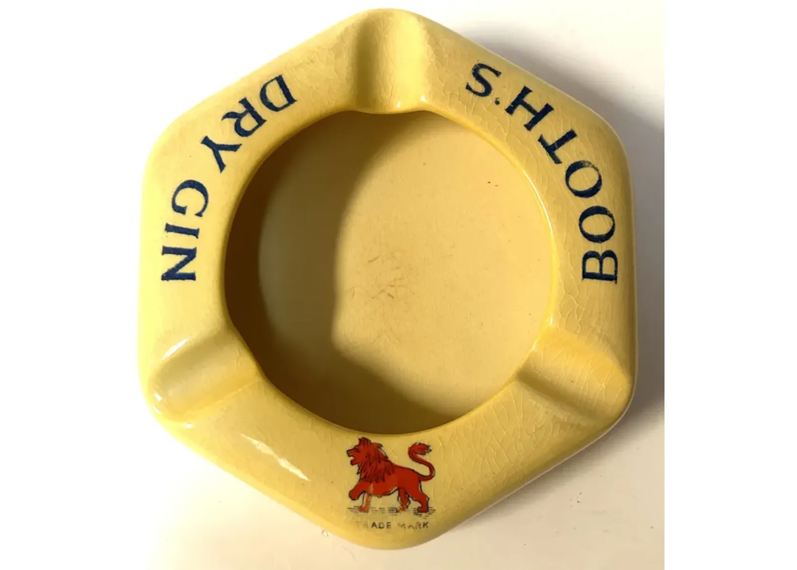 Gordon’s Dry Gin English Pub Ashtray - Yellow