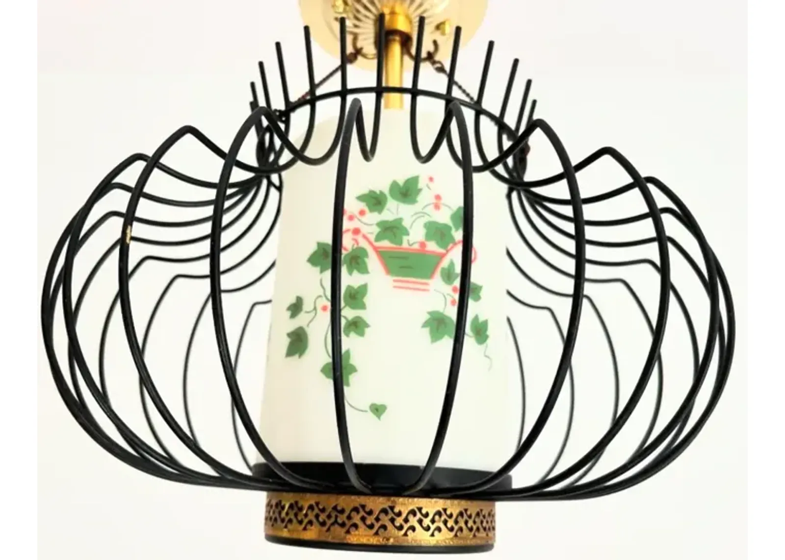 Caged Ivy Ceiling Light - 1960 - Red