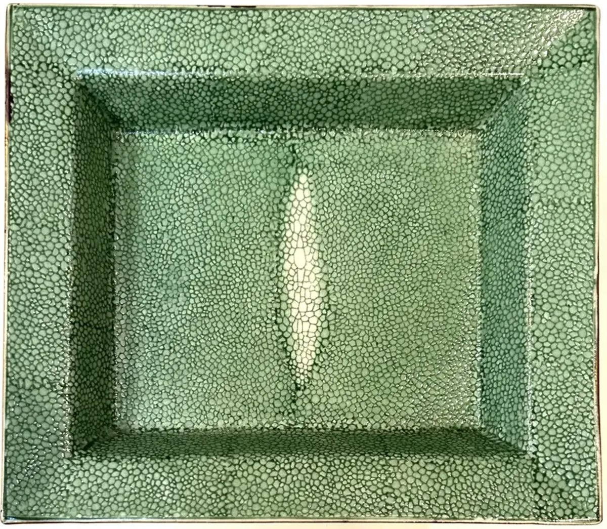 Faux-Shagreen Porcelain Tray