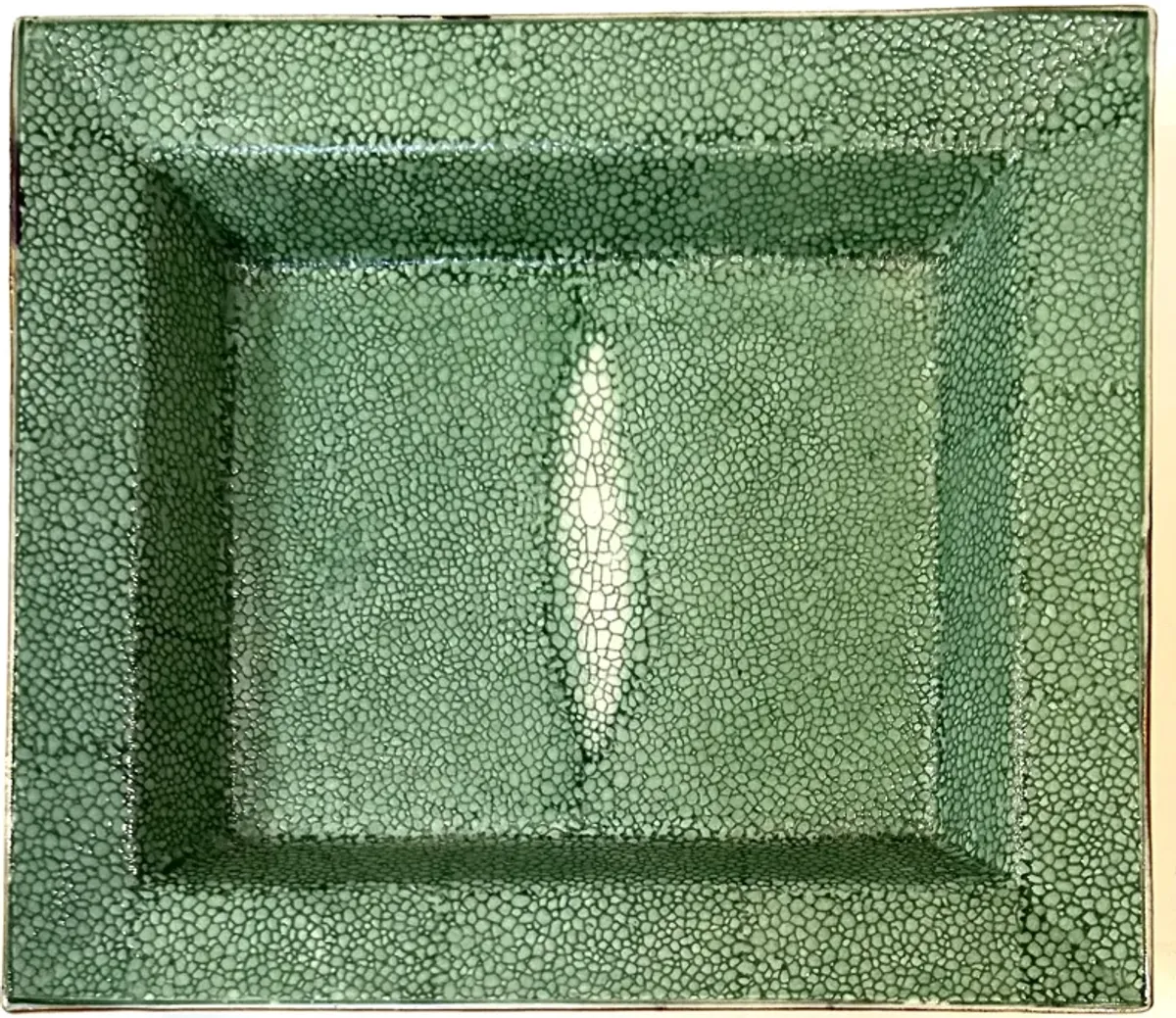 Faux-Shagreen Porcelain Tray