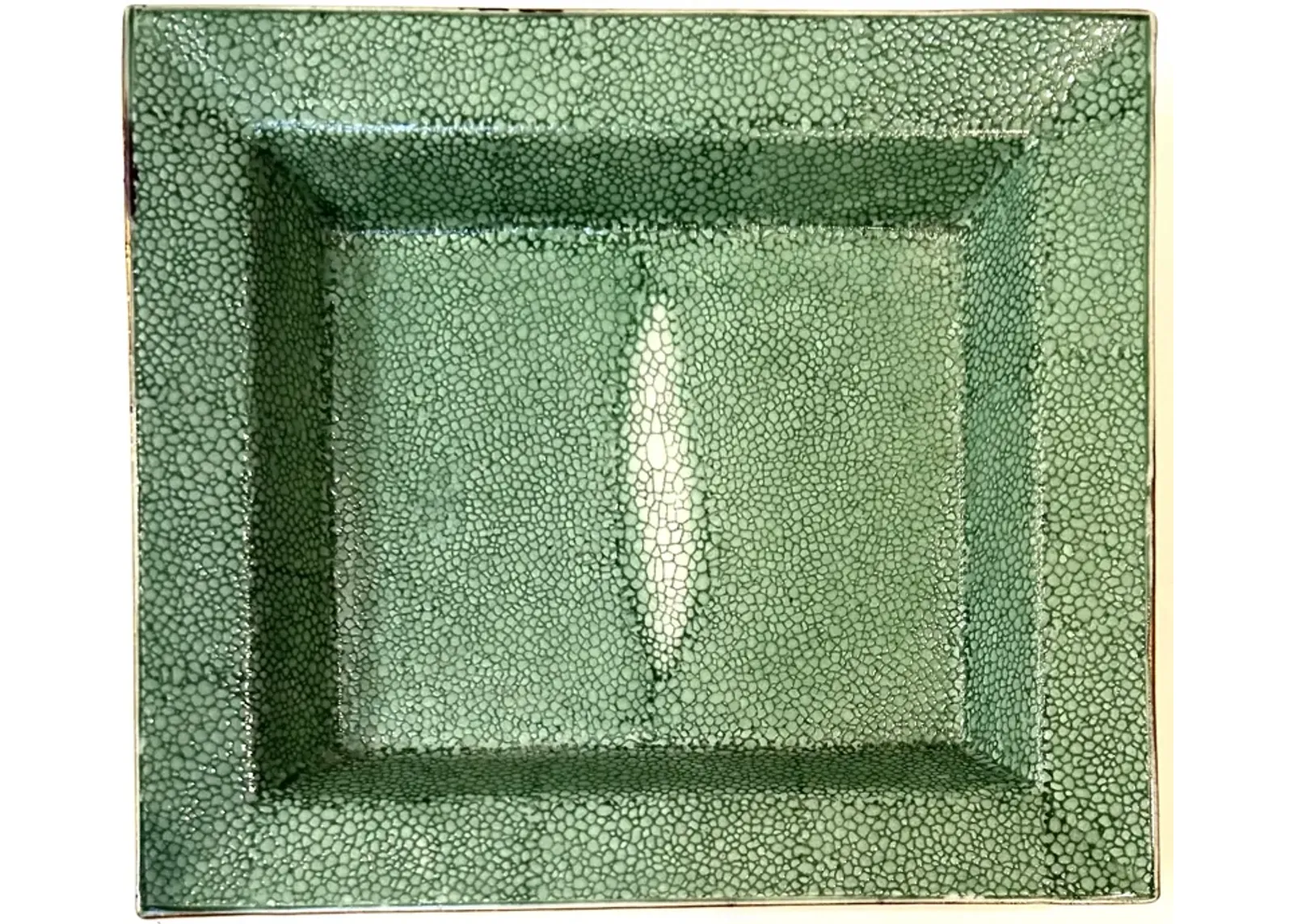 Faux-Shagreen Porcelain Tray