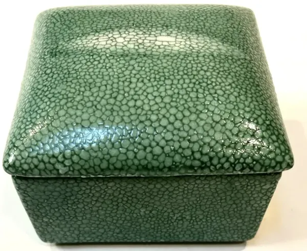 Porcelain Faux-Shagreen Box - The Emporium Ltd.