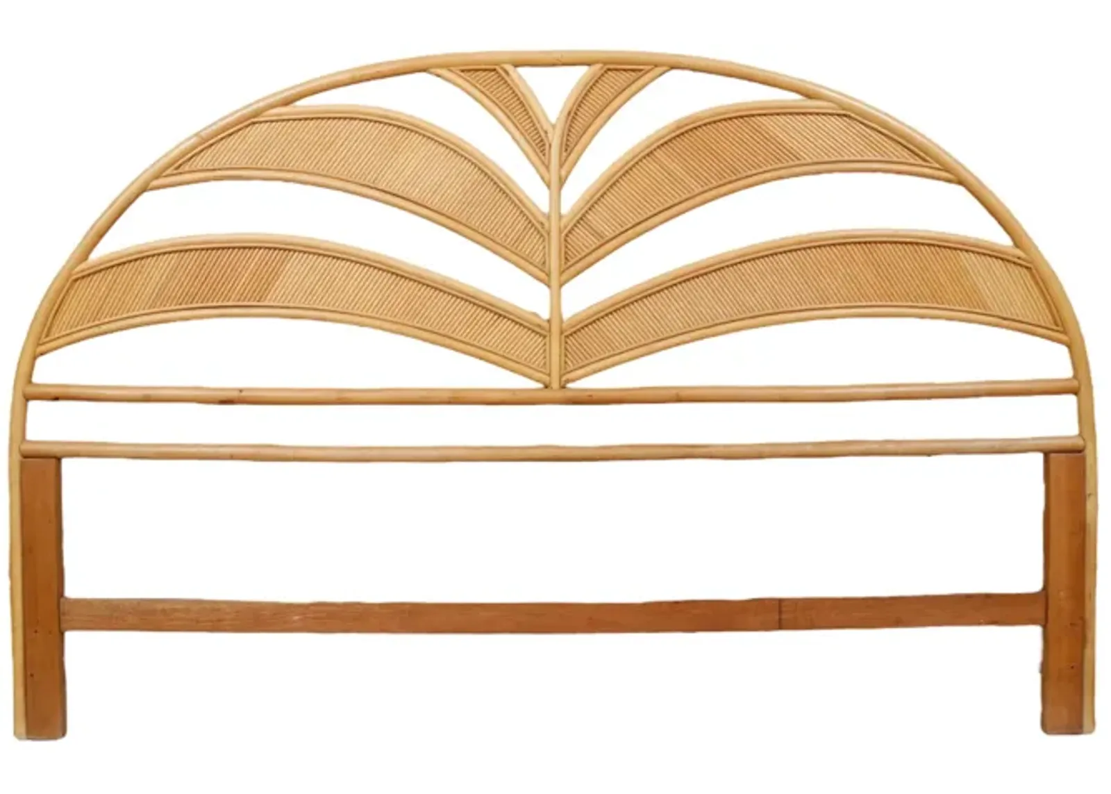 Arched Bamboo King Size Headboard - Brown