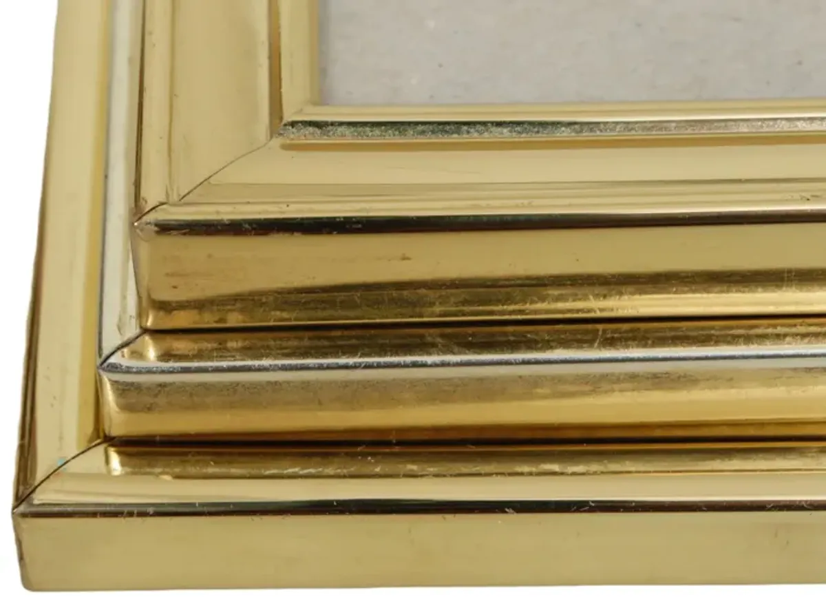 Vintage Brass Photo Frames - Set of 3 - Gold