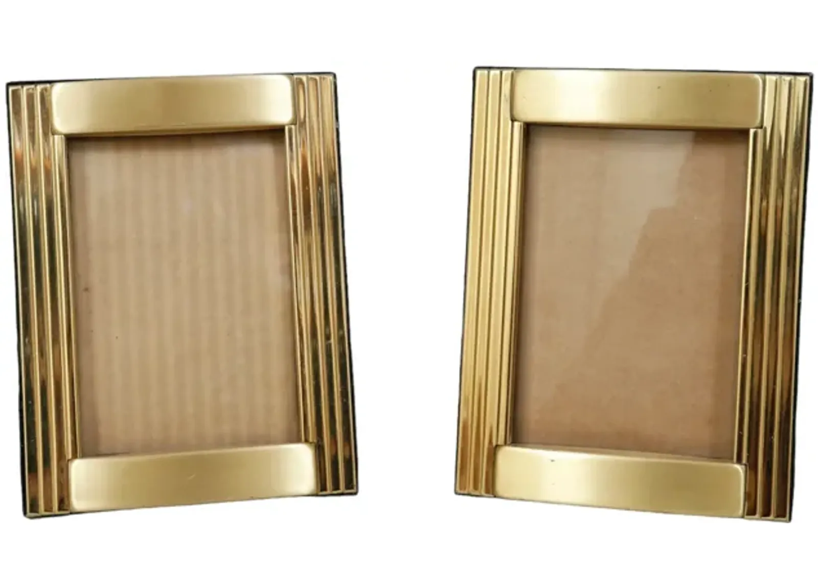 Hollywood Regency Photo Frames - a Pair - Gold