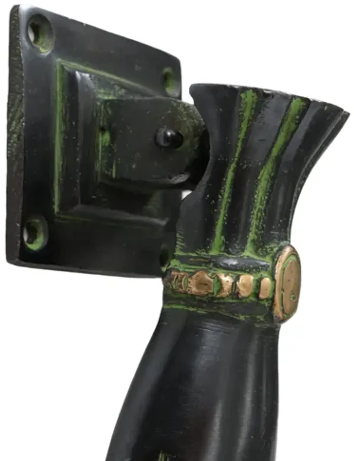 Green Brass Hand Door Knocker