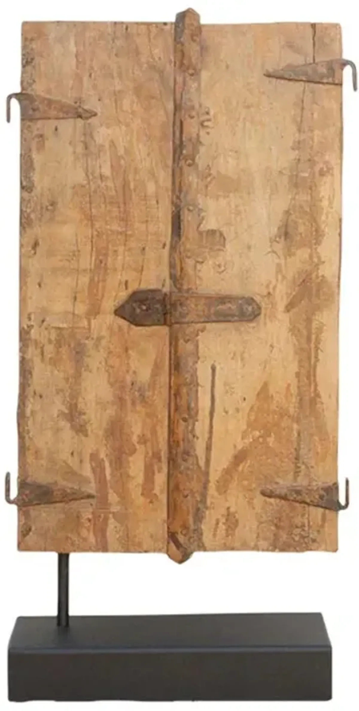 19th Century Rustic Wood & Iron Window