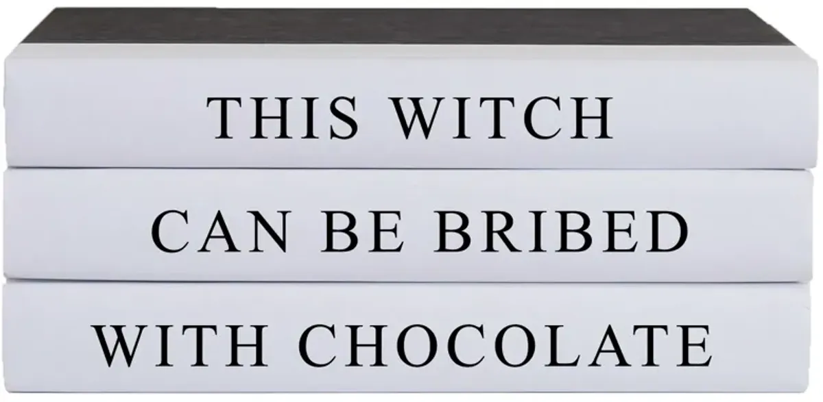 This Witch Quote Book Stack - White