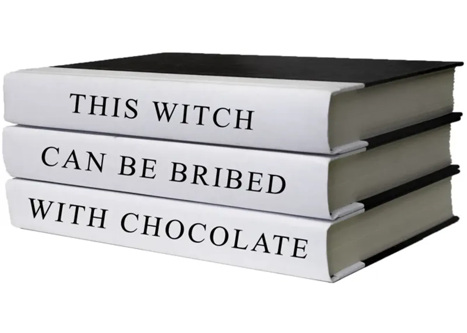 This Witch Quote Book Stack - White