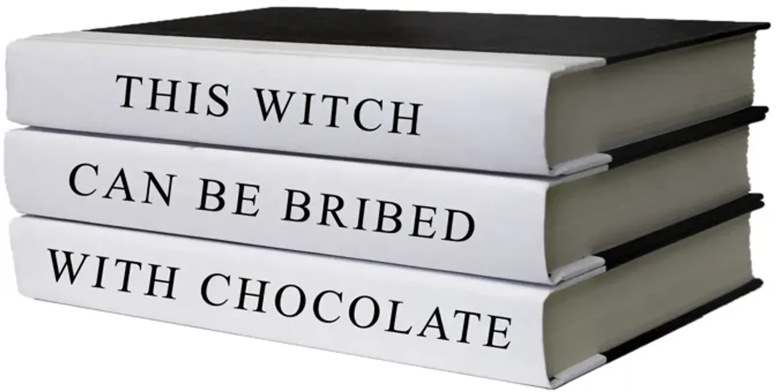 This Witch Quote Book Stack - White