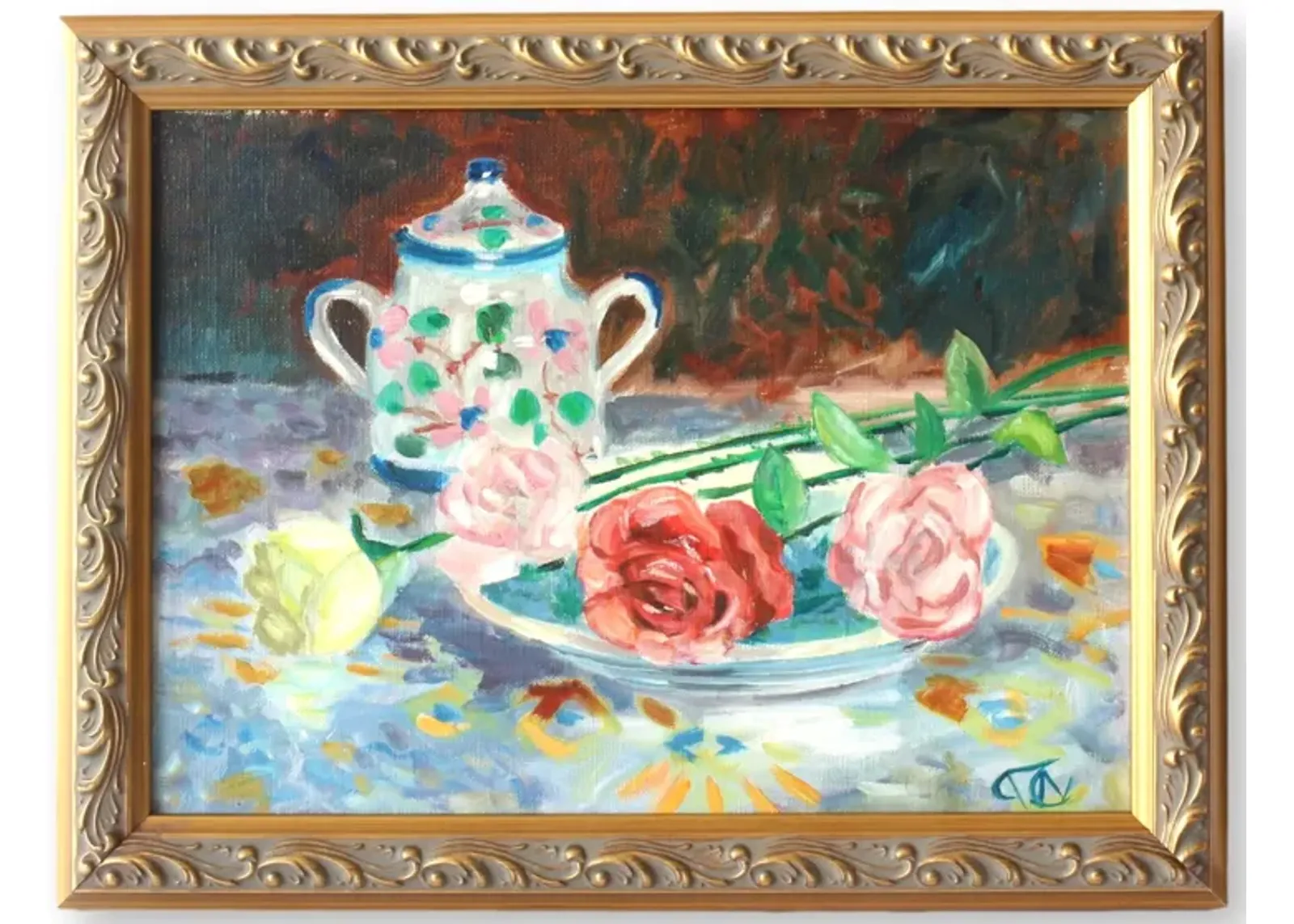 Midcentury French Floral Still Life