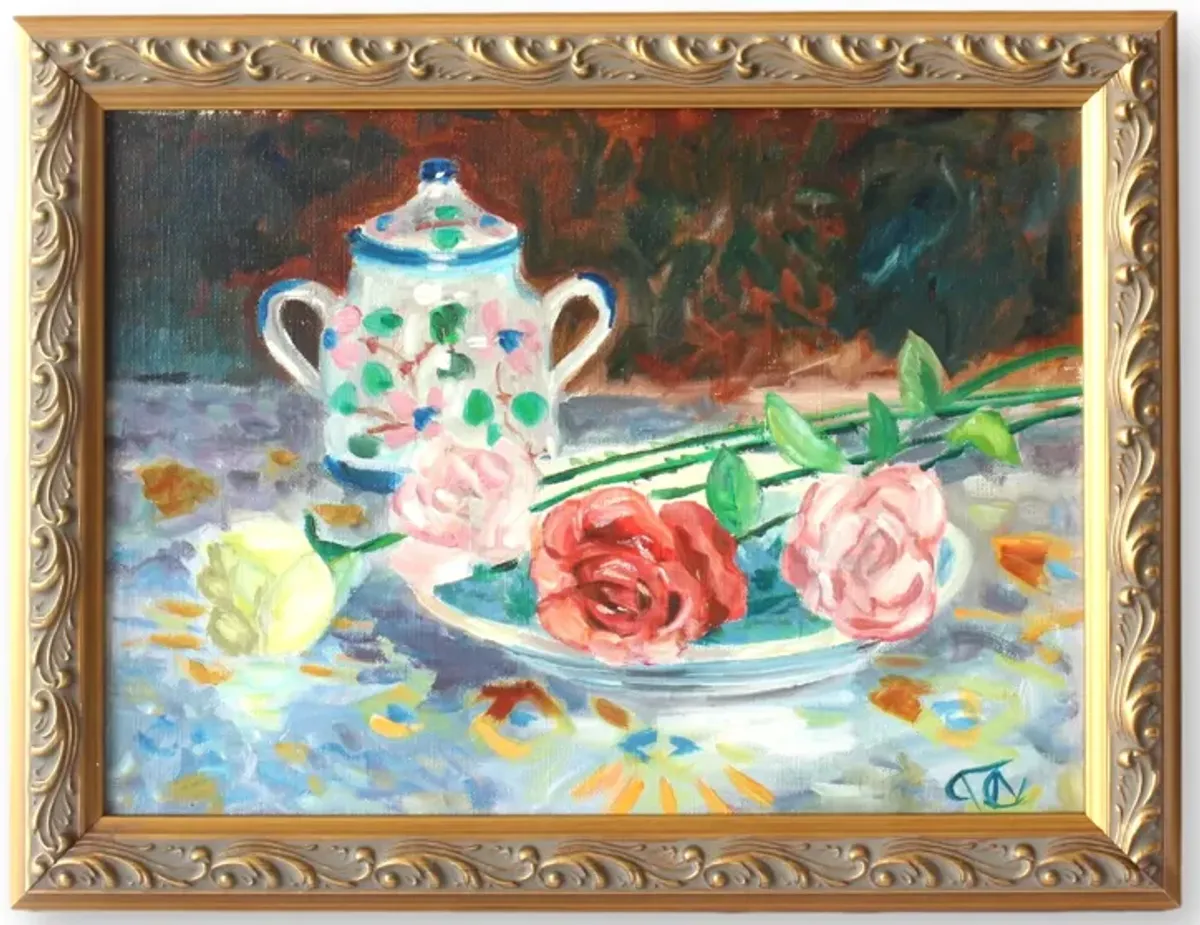 Midcentury French Floral Still Life