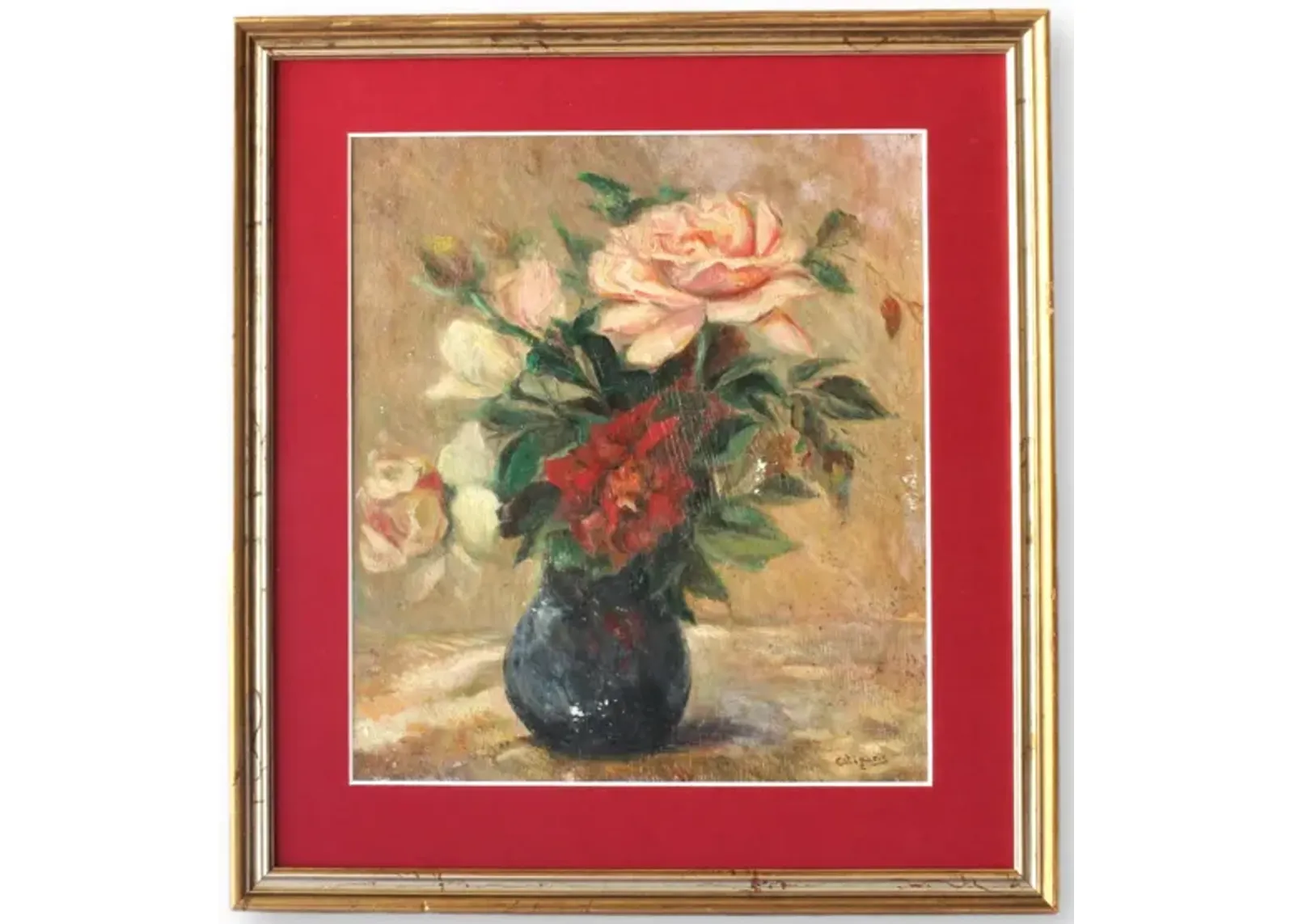 Midcentury French Still Life with Roses