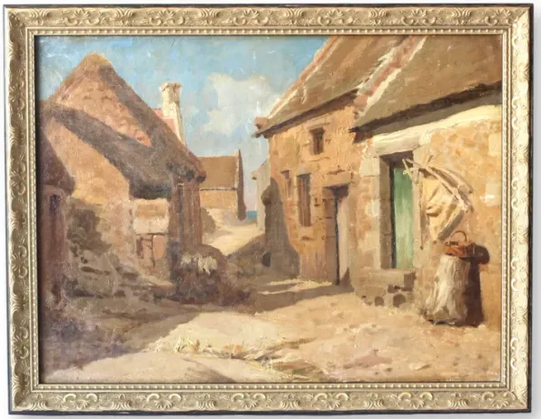 Limited Edition - 1920s French Village Still Life Painting - Rose Victoria - Beige