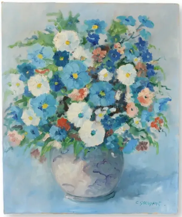 Midcentury French Floral Still-Life