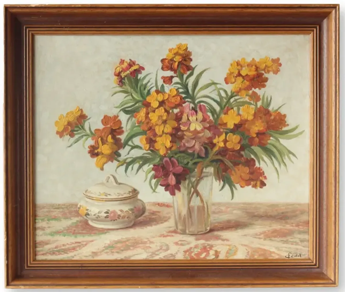 Midcenutry French Floral Still-Life