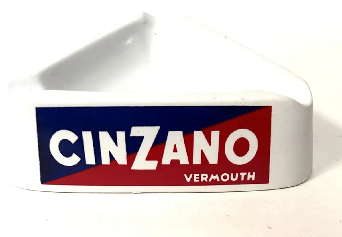 Cinzano Caffe Ashtray - White