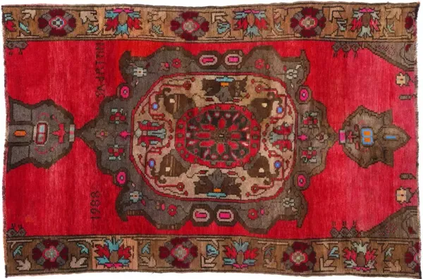 Vintage Turkish Kars Rug, 7'1" x 10'5"