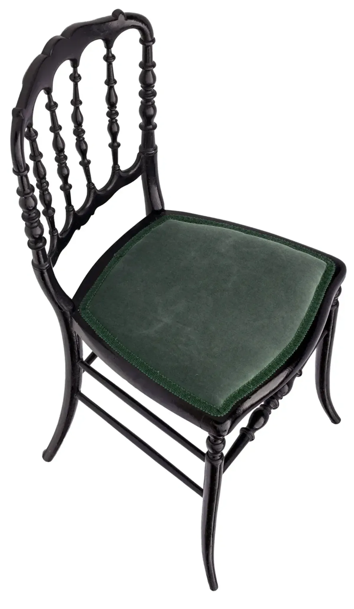 Ebony Chavarri Accent Chair Green Velvet - Black, Comfortable, Durable