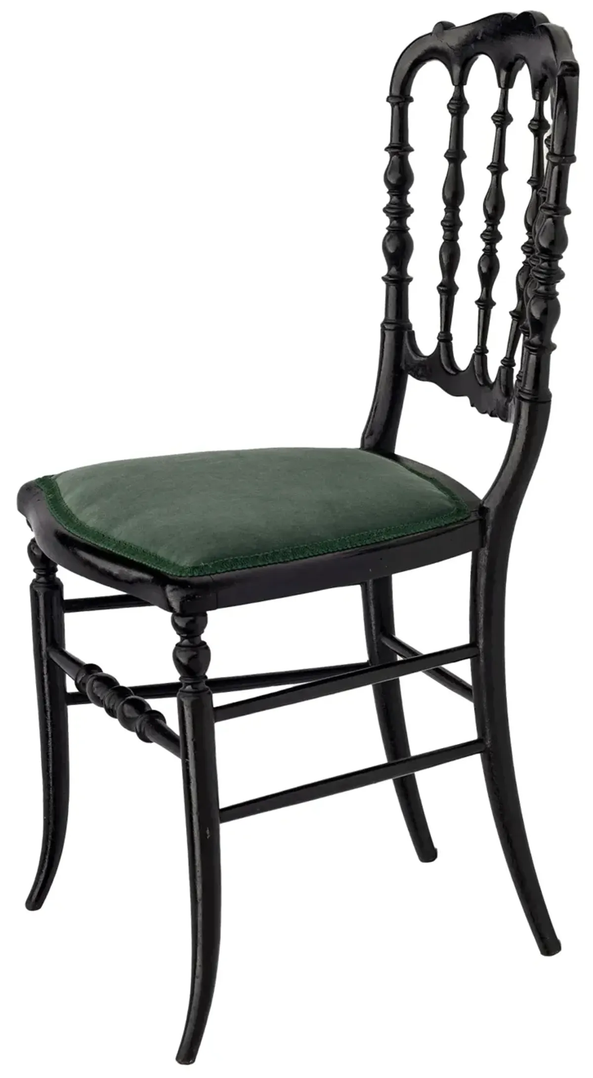 Ebony Chavarri Accent Chair Green Velvet - Black, Comfortable, Durable