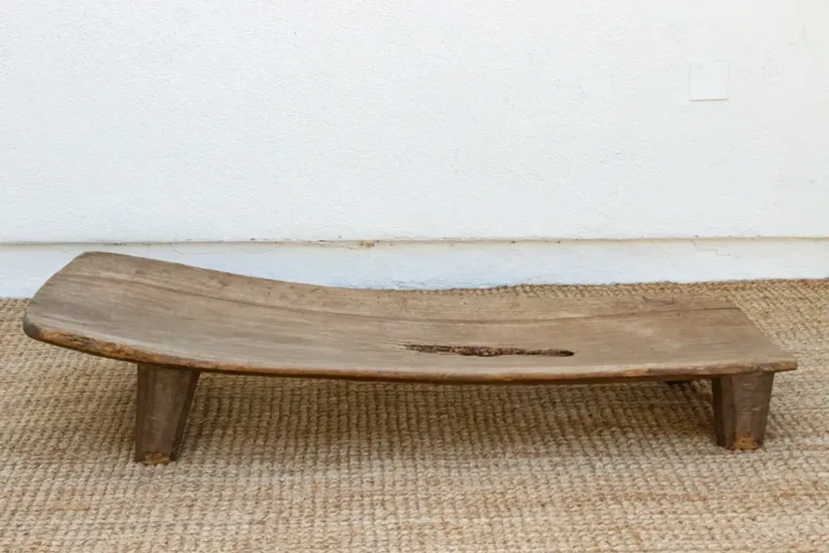 Antique Rugged Wood African Low Table - de-cor -