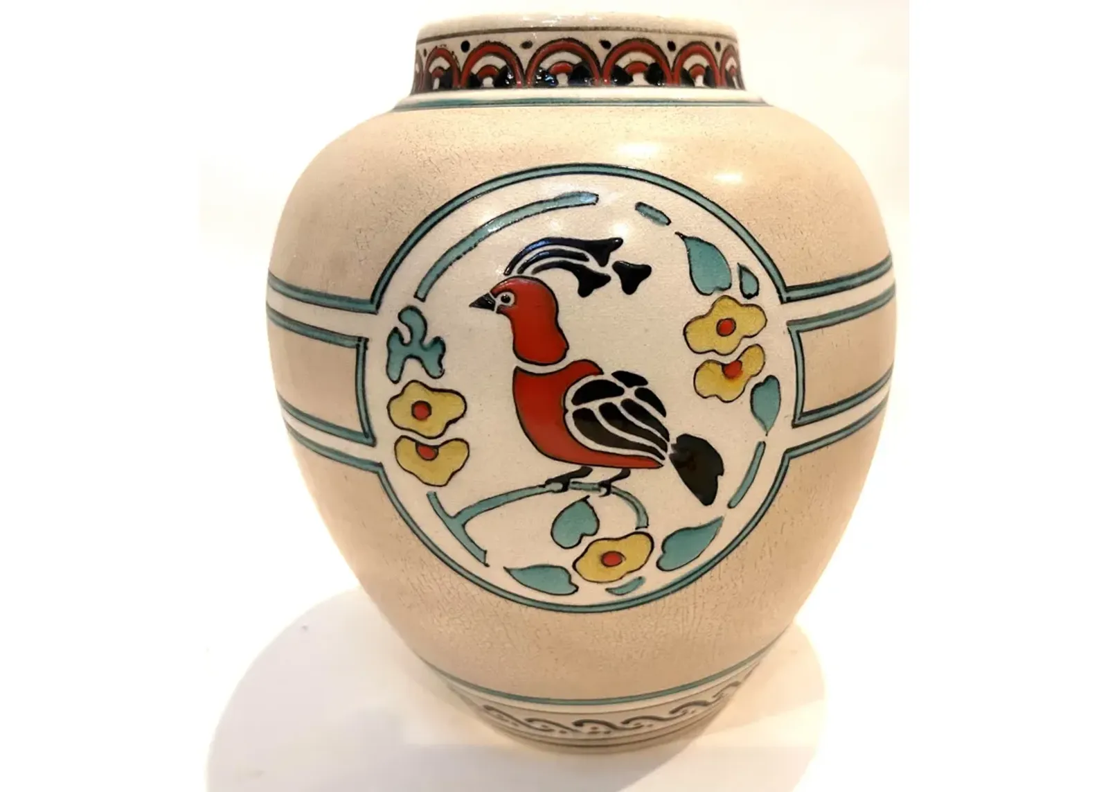 Nippon Arts & Crafts Vase - c. 1920 - Beige